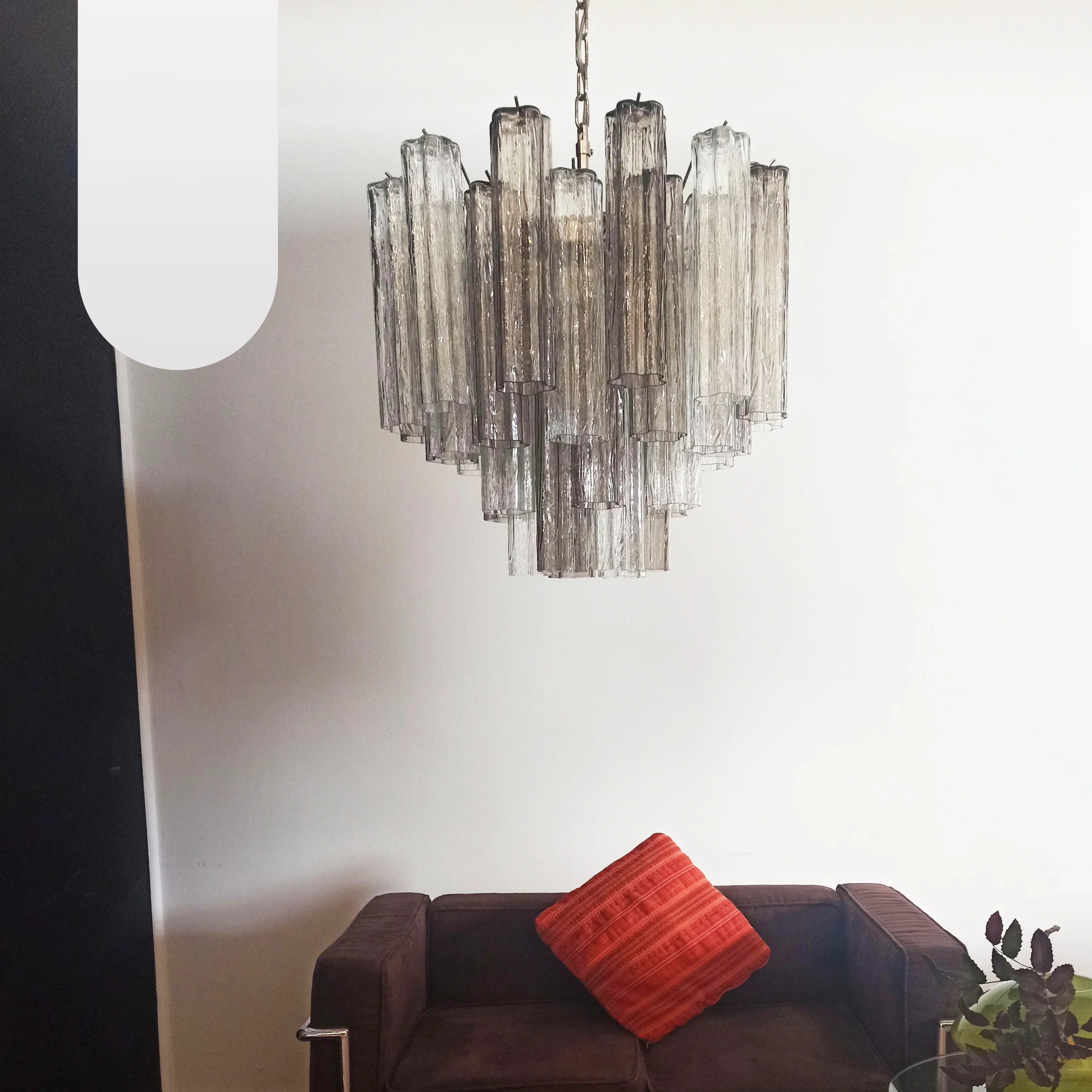 Fantastic Murano Smoked Glass Tube Chandelier product image