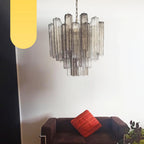 Fantastic Murano Smoked Glass Tube Chandelier product image