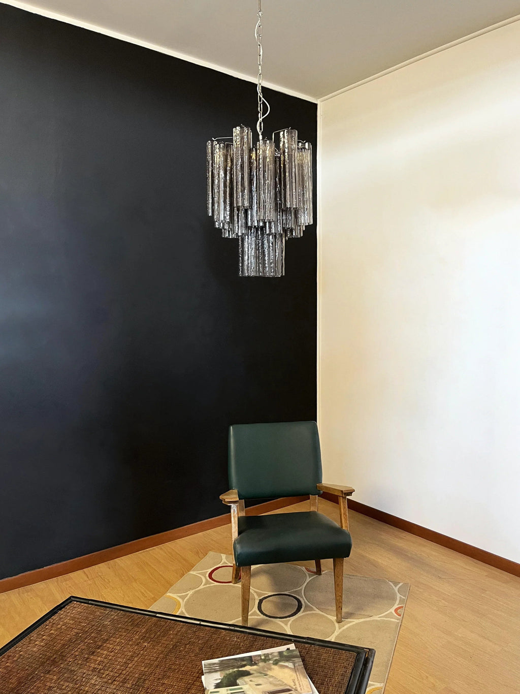 Fantastic Smoked Murano Glass Tube Chandelier product image