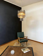 Fantastic Smoked Murano Glass Tube Chandelier product image