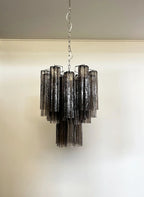 Fantastic Smoked Murano Glass Tube Chandelier product image