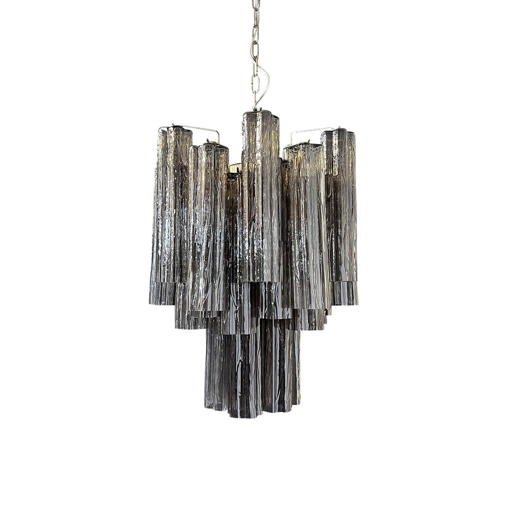 Fantastic Smoked Murano Glass Tube Chandelier product image