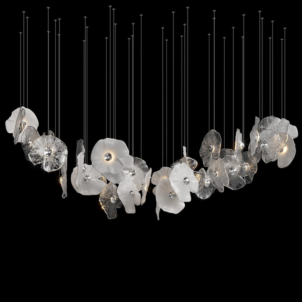 Frosted Blossom Cluster Chandelier