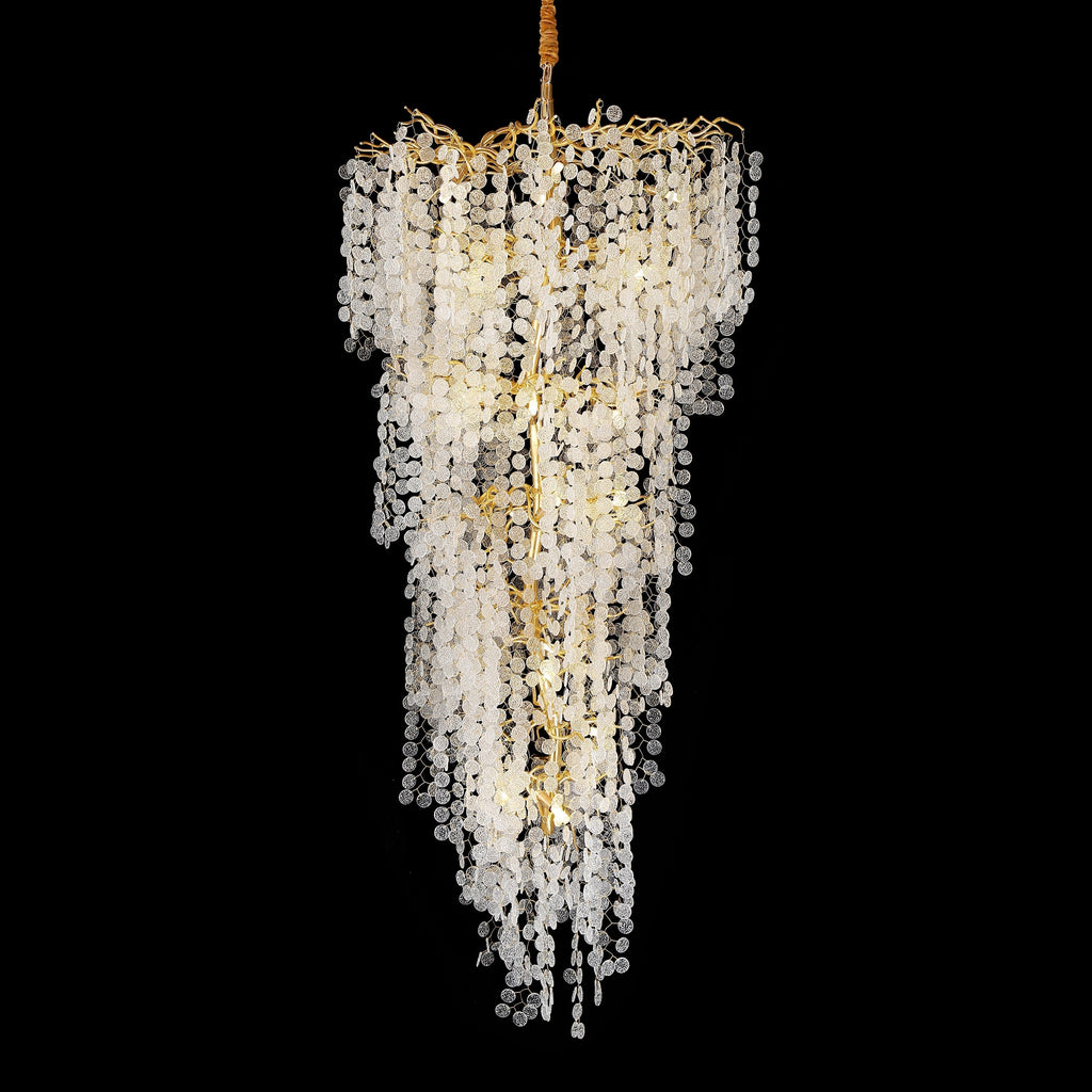 Ferja Quatre Branching Penny Foyer Chandelier by Bling Lighting Studio