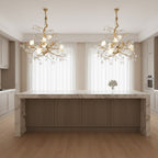 Flaviar Crystal Flower Branch Chandelier by Bling Lighting Studio