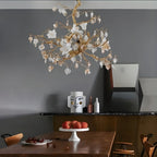 Flaviar Crystal Flower Branch Chandelier by Bling Lighting Studio
