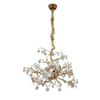 Flaviar Crystal Flower Branch Chandelier by Bling Lighting Studio
