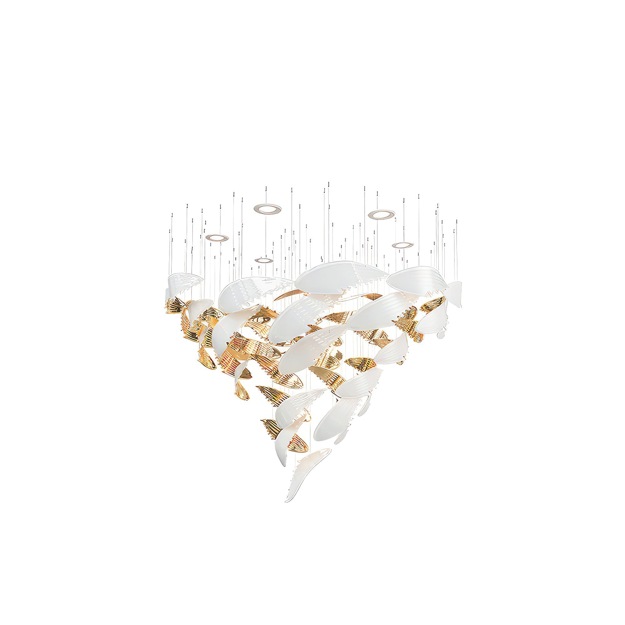 Fluid Layered Glass Ceiling Chandelier product image