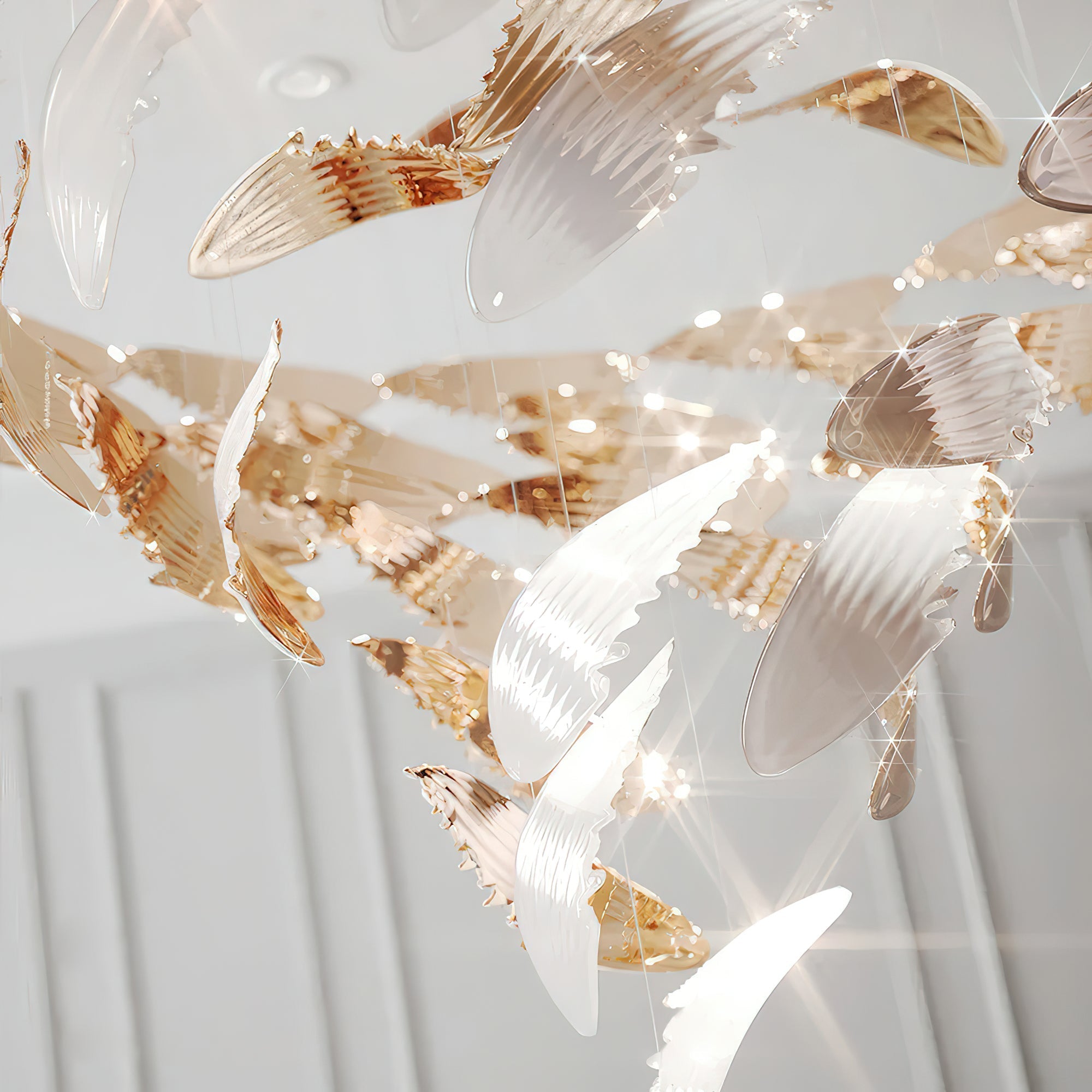 Fluid Layered Glass Ceiling Chandelier product image