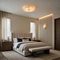 Moonshade Alabaster Flush Mount Chandelier by Bling Lighting Studio