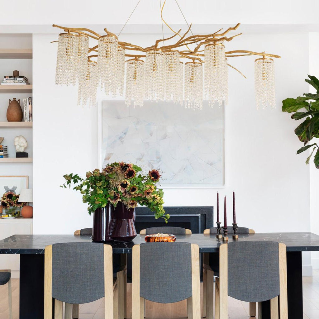 Forest Dawn Brass Branch Chandelier by Bling Lighting Studio