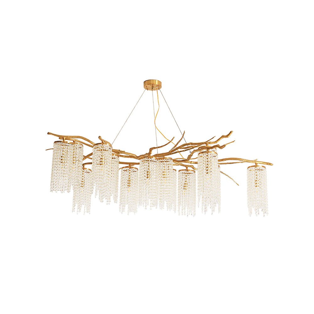 Forest Dawn Brass Branch Chandelier by Bling Lighting Studio