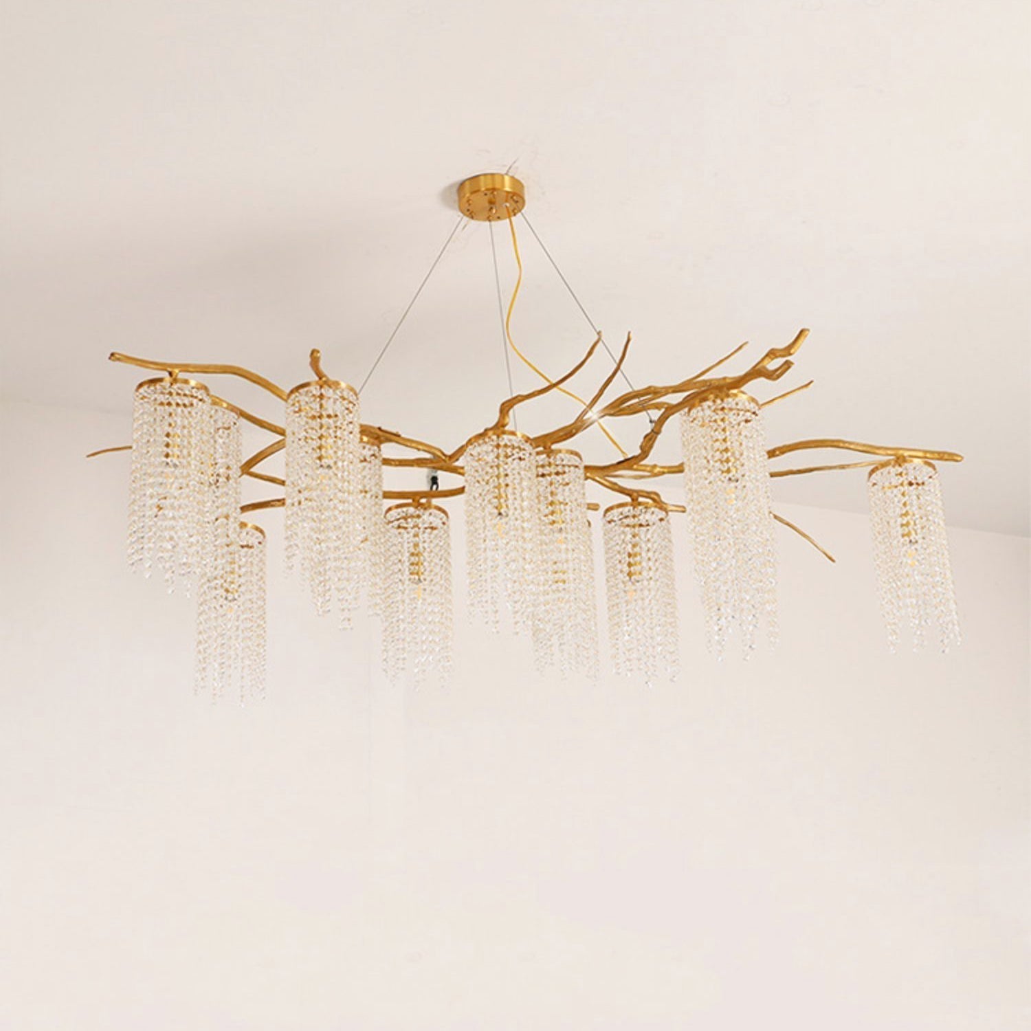 Forest Dawn Brass Branch Chandelier by Bling Lighting Studio