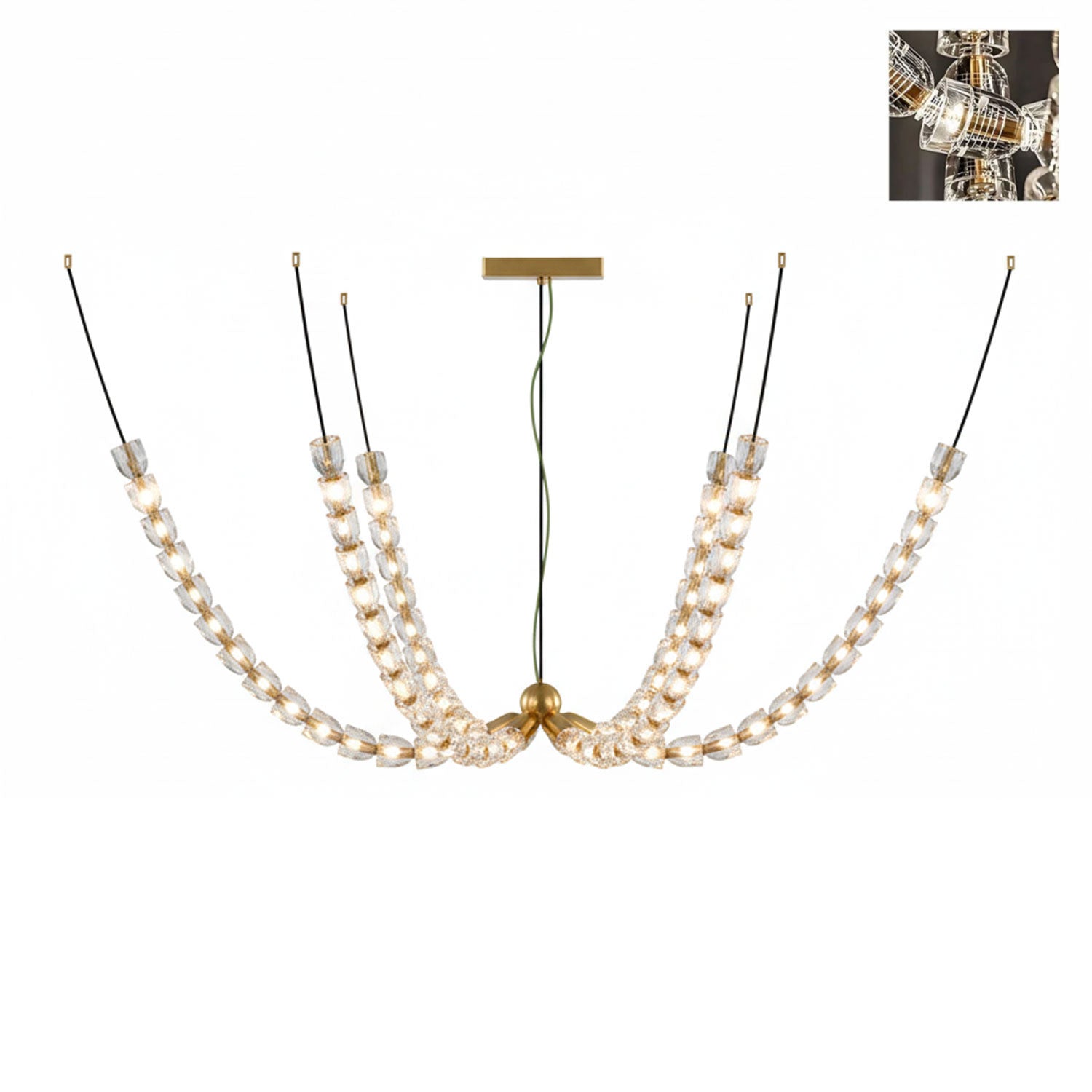 Elegant The Gabriel Branch LED Chandelier | Custom Size & Made-to-Order Lighting for Luxury Homes & Commercial Spaces