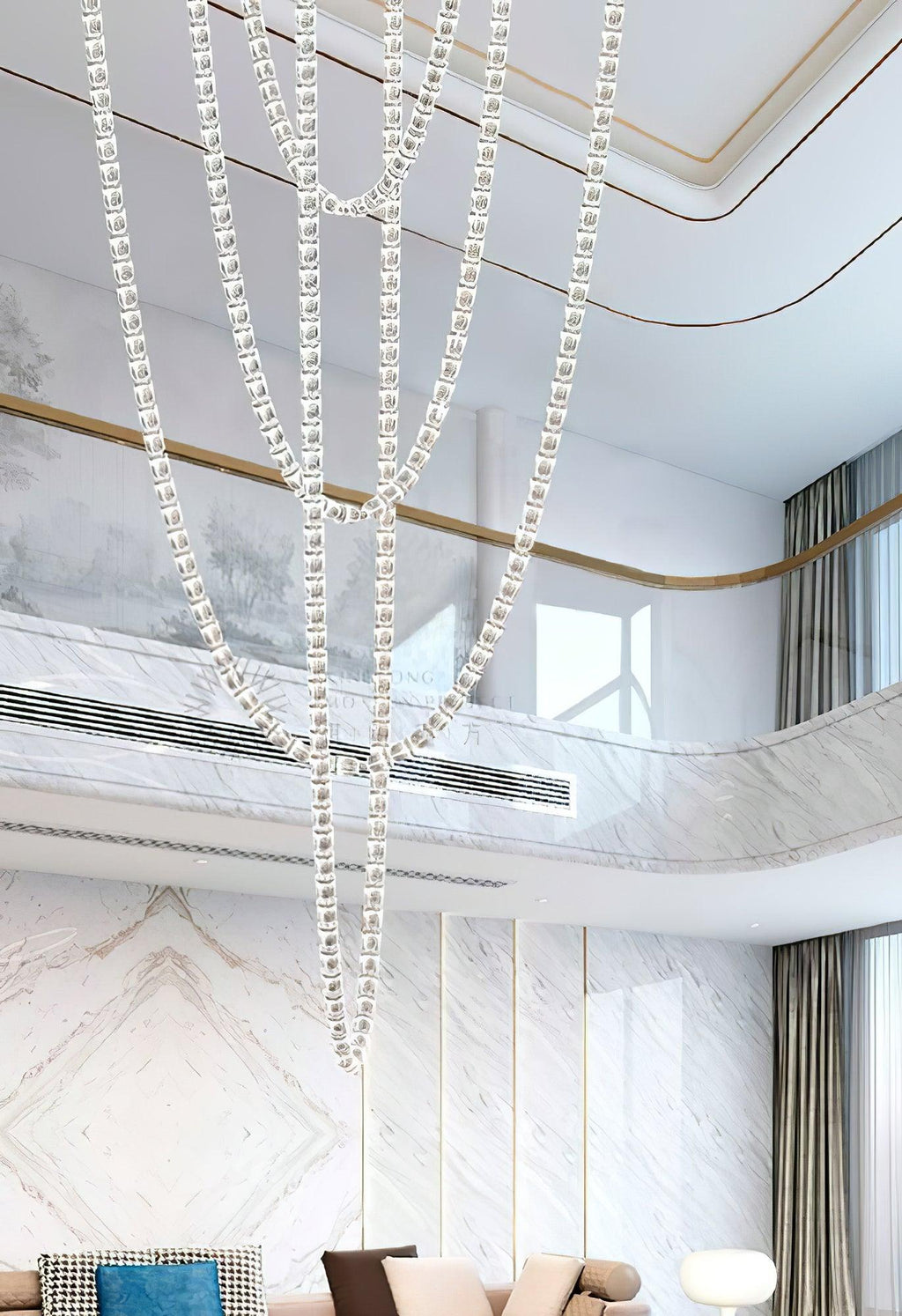 Designer The Gabriel Infinity LED Chandelier | Custom Size & Made-to-Order Lighting for Luxury Homes & Commercial