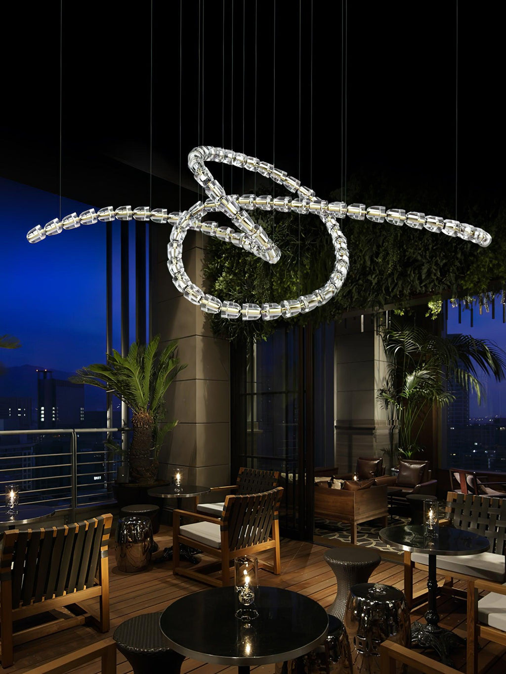Elegant The Gabriel Infinity Loop LED Chandelier | Custom Size & Made-to-Order Lighting for Luxury Homes & Commercial