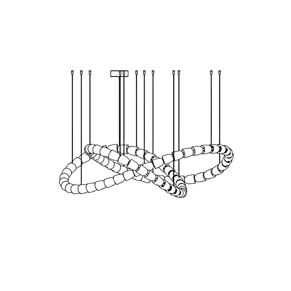 Elegant The Gabriel Infinity Loop LED Chandelier | Custom Size & Made-to-Order Lighting for Luxury Homes & Commercial