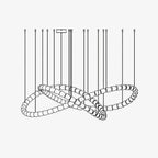 Elegant The Gabriel Infinity Loop LED Chandelier | Custom Size & Made-to-Order Lighting for Luxury Homes & Commercial