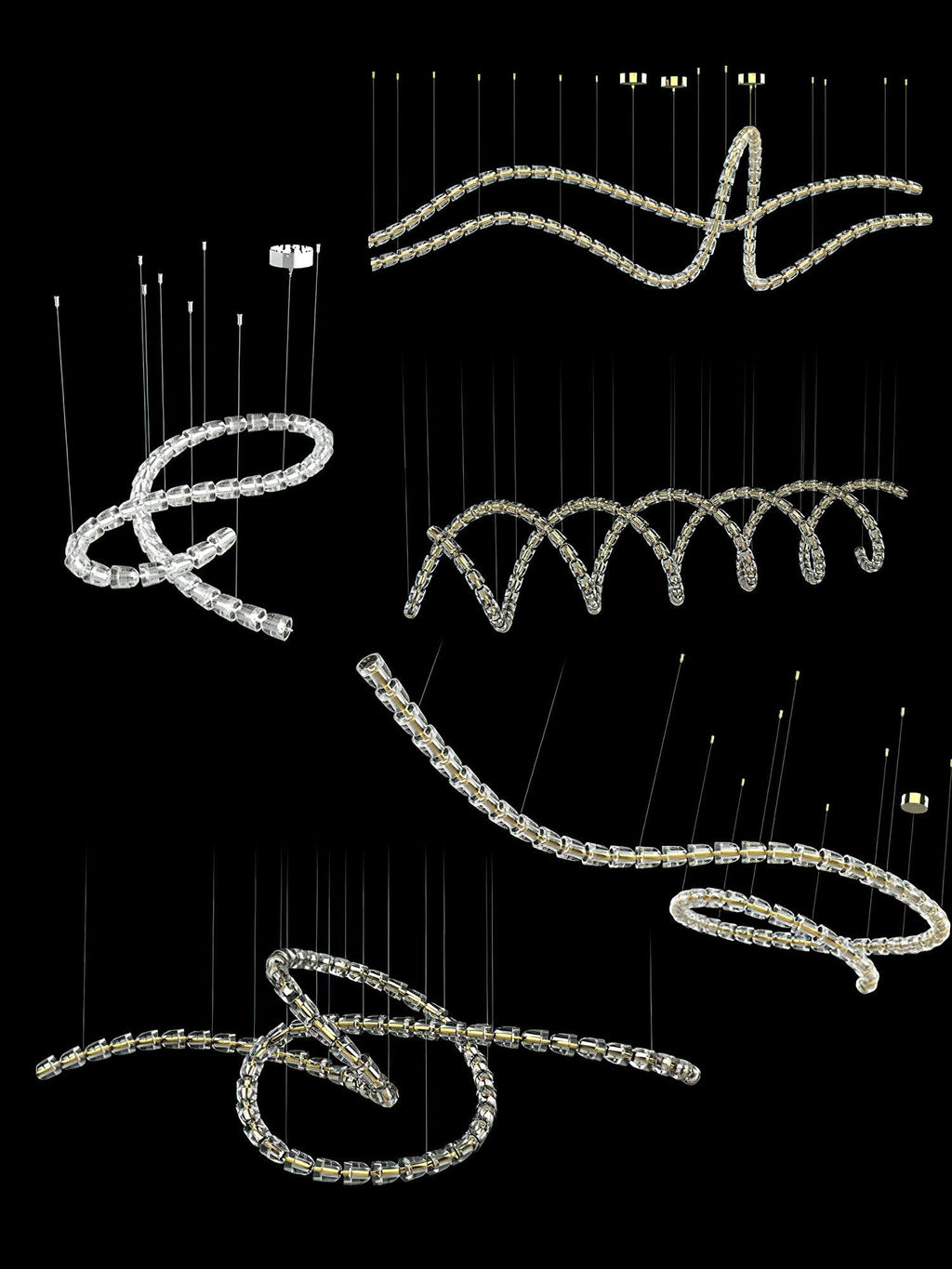 Elegant The Gabriel Infinity Loop LED Chandelier | Custom Size & Made-to-Order Lighting for Luxury Homes & Commercial