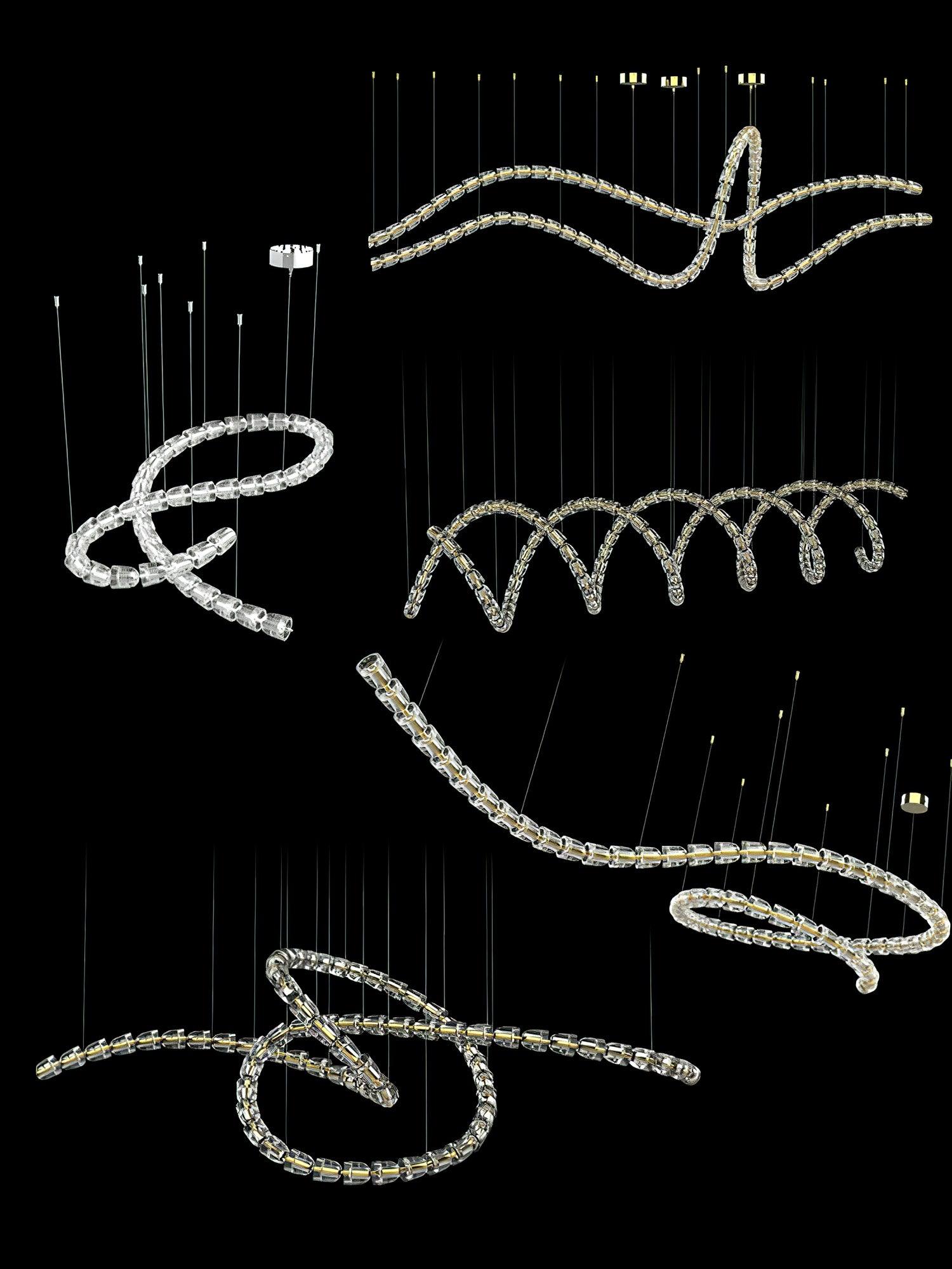 Elegant The Gabriel Infinity Loop LED Chandelier | Custom Size & Made-to-Order Lighting for Luxury Homes & Commercial