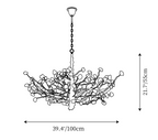 Gemstone Branch Chandelier with Artistic Design for Bedroom or Living Room by Bling Lighting Studio