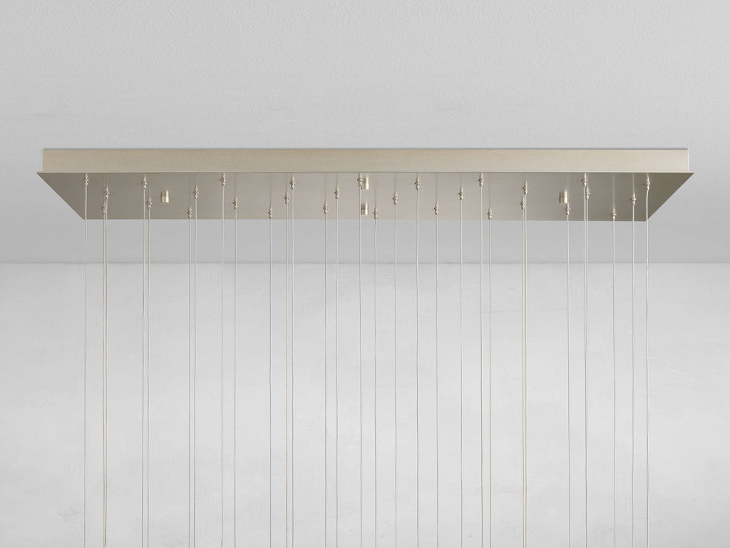 Gianna Rectangular Selenite Stone Chandelier 15 LIGHT 20 LIGHT by Bling Lighting Studio