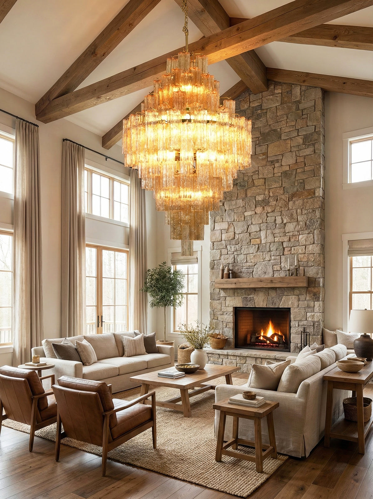 Star Shaped Glass Addis Diamond Chandelier product image