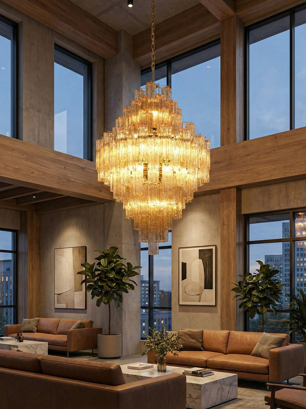 Star Shaped Glass Addis Diamond Chandelier product image