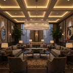 Grand Tiered Chandelier with Fluted Glass Rod