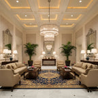 Grand Tiered Chandelier with Fluted Glass Rod