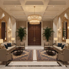 Grand Tiered Chandelier with Fluted Glass Rod