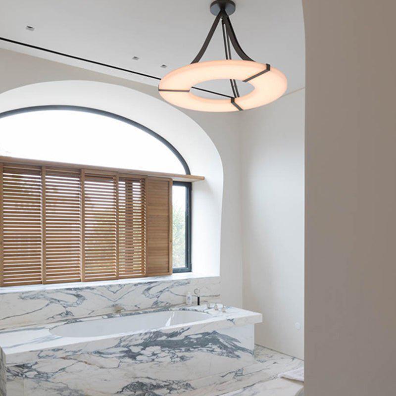 Glacera Round Alabaster Chandelier by Bling Lighting Studio
