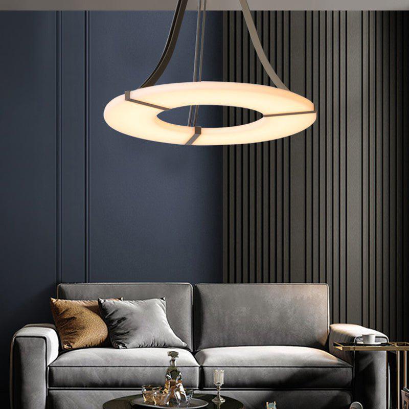 Glacera Round Alabaster Chandelier by Bling Lighting Studio