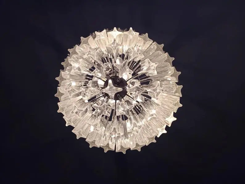 Murano Chandelier – 112 prisms – Transparent