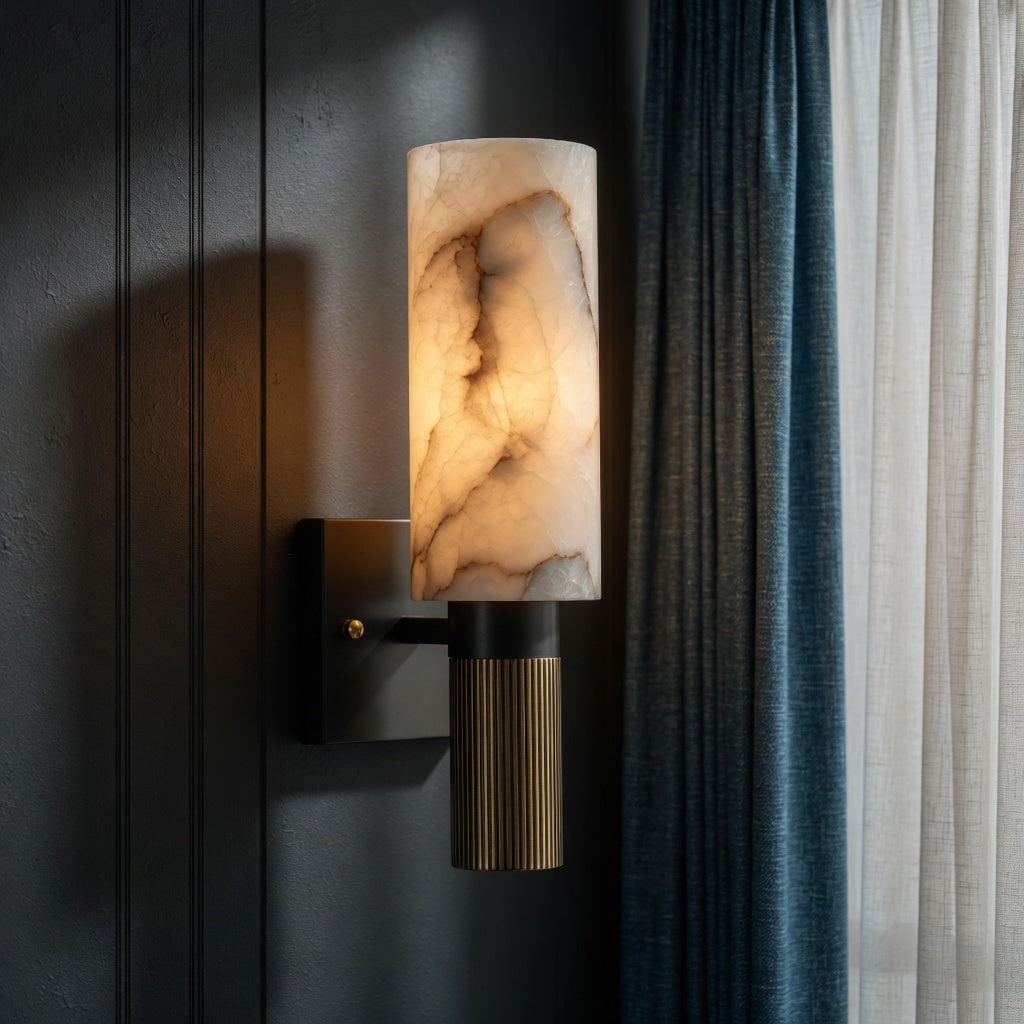 Moni Alabaster Wall Sconce detail view