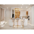 Lukas Oval Branching Brass Linear Teardrop Chandelier by Bling Lighting Studio