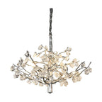 Livio Gemstone Branch Brass Round Chandelier by Bling Lighting Studio