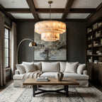Oakley Layered Alabaster Chandelier - 31" by Bling Lighting Studio