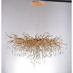Lori Branch Brass Oval Teardrop Chandelier by Bling Lighting Studio