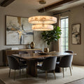 Stafford Alabaster Crystal Chandelier by Bling Lighting Studio