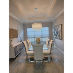 Lukas Oval Branching Brass Linear Teardrop Chandelier by Bling Lighting Studio