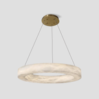 Glacera Alabaster Round Chandelier 19'' 27'' 36'' 60''D by Bling Lighting Studio