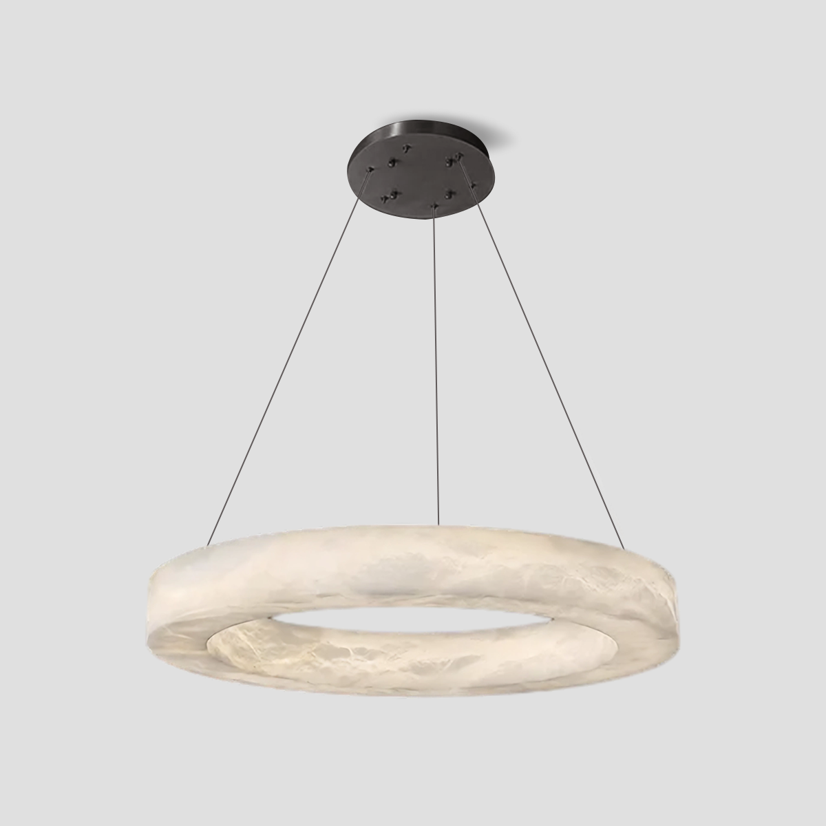 Glacera Alabaster Round Chandelier 19'' 27'' 36'' 60''D by Bling Lighting Studio
