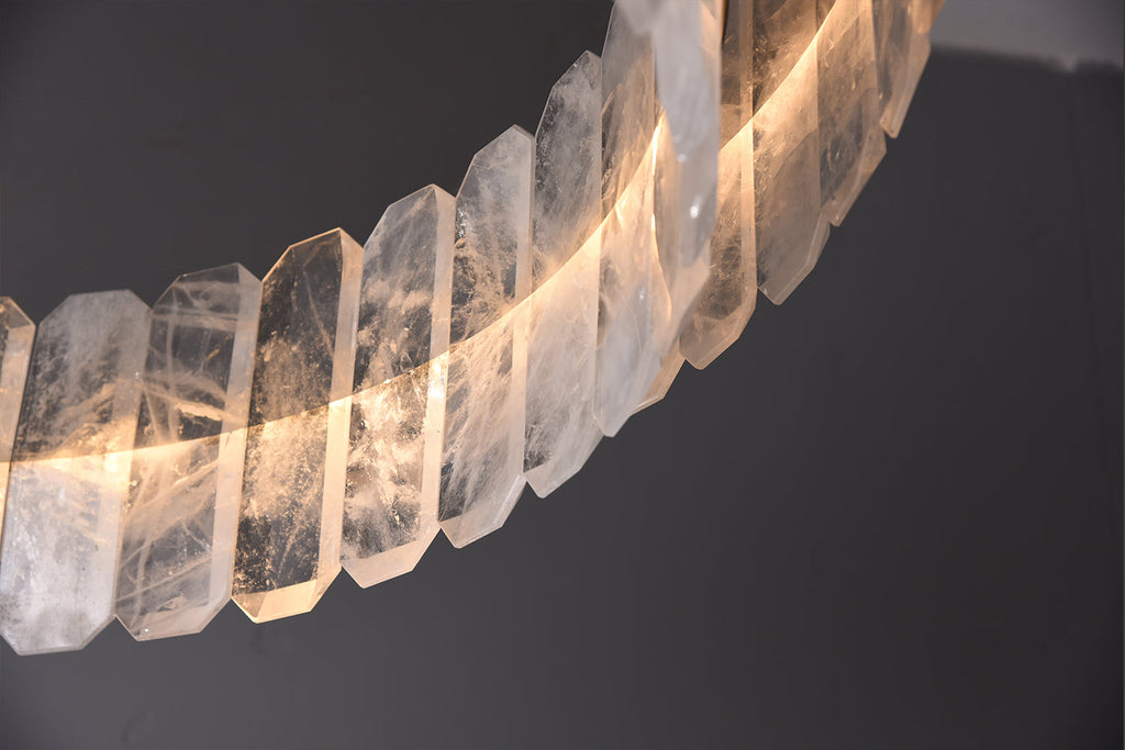 Rolantis Double Rock Crystal Chandelier by Bling Lighting Studio