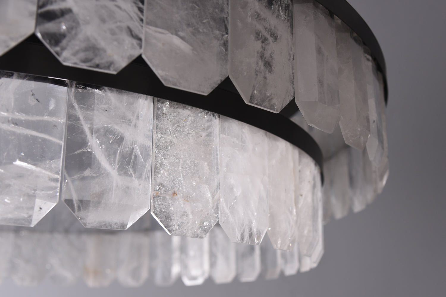 Rolantis Double Rock Crystal Chandelier by Bling Lighting Studio
