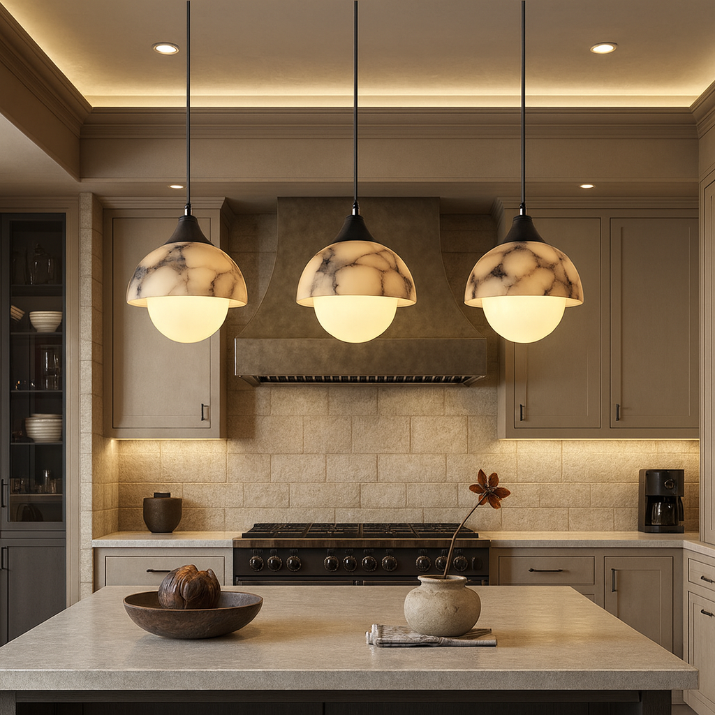 Aeris Natural Alabaster Pendant Light