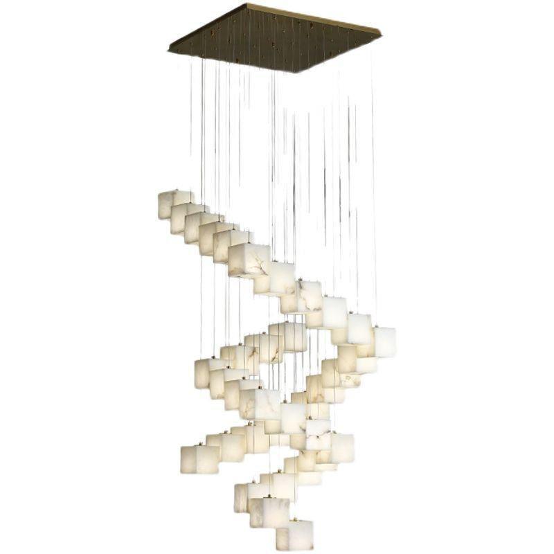 Kybos Alabaster Chandelier Light by Bling Lighting Studio