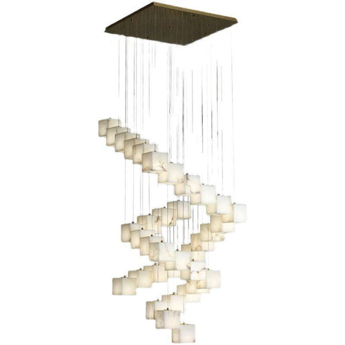 Kybos Alabaster Chandelier Light by Bling Lighting Studio