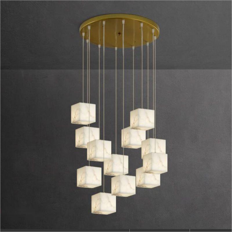 Kybos Alabaster Chandelier Light by Bling Lighting Studio