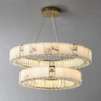 Stafford Alabaster Crystal Chandelier material and finish detail